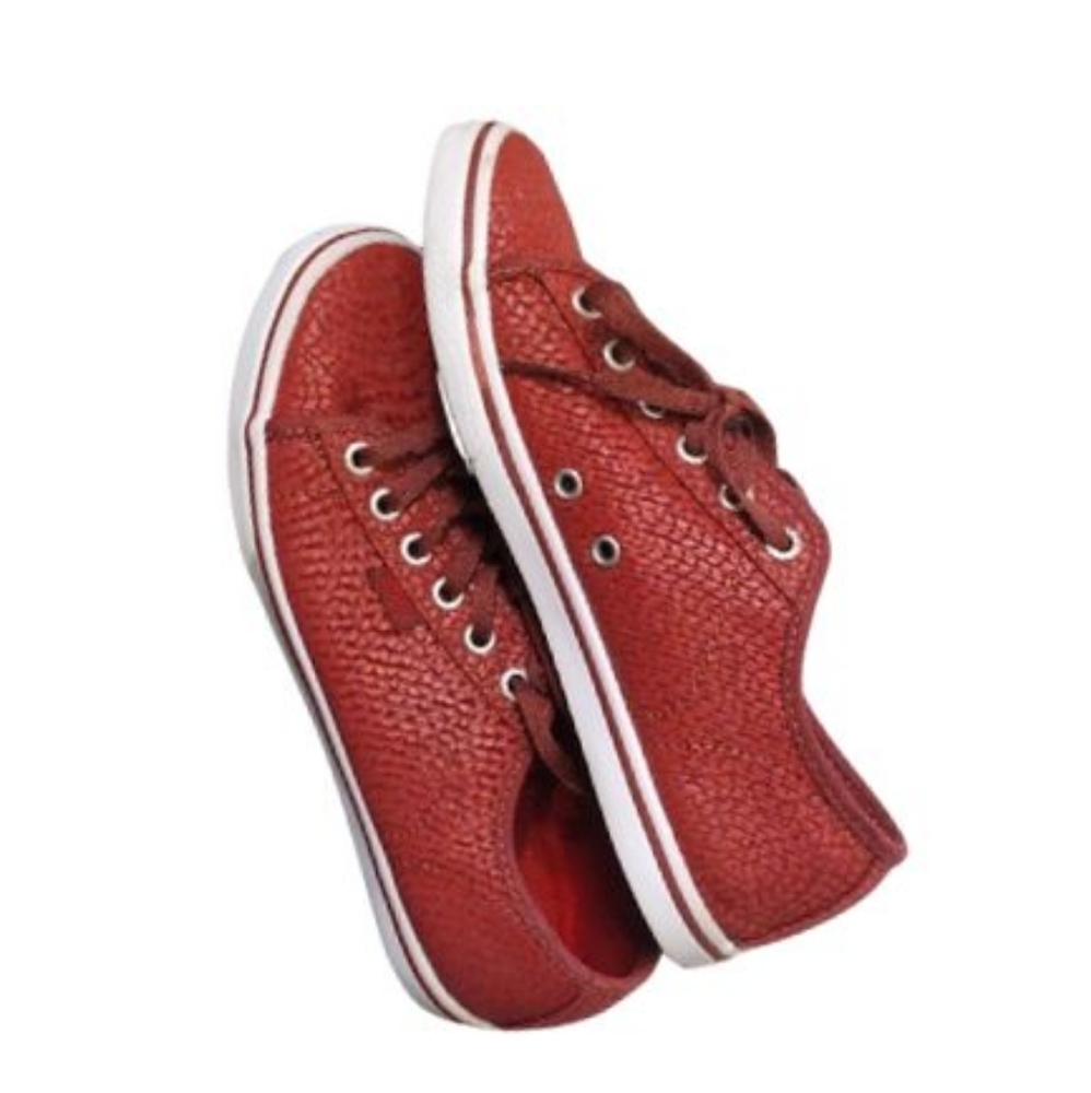 vans womens sneakers red size 6.5 Y2K